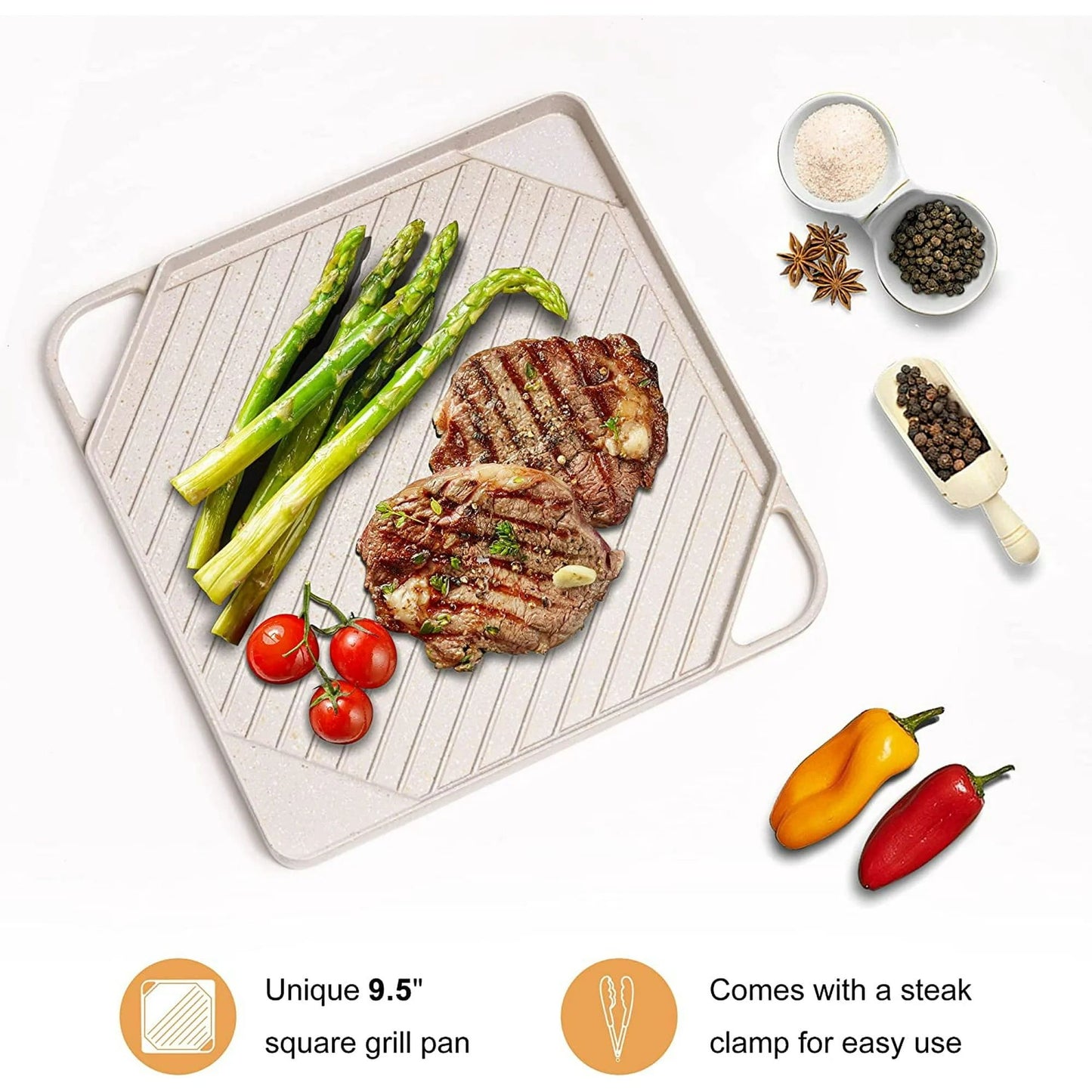 11 Pieces Pots and Pans Granite Stone Cookware Set Non Stick Pot Set, Nonstick Cooking Pots